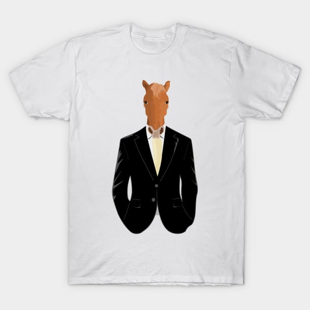 Horse in Business Suit T-Shirt by citypanda